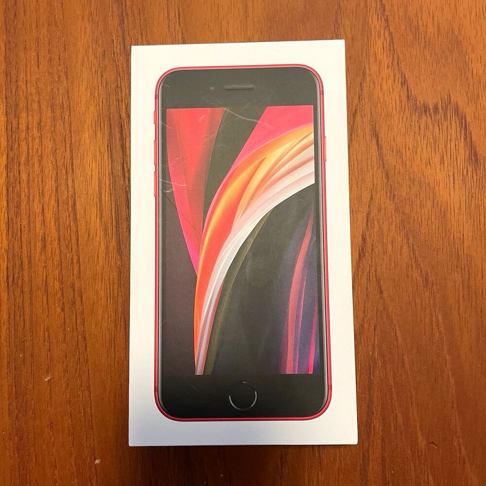Apple iPhone SE (2020) 64GB Red A2275 MHGR3LL/A Retail Box Only
